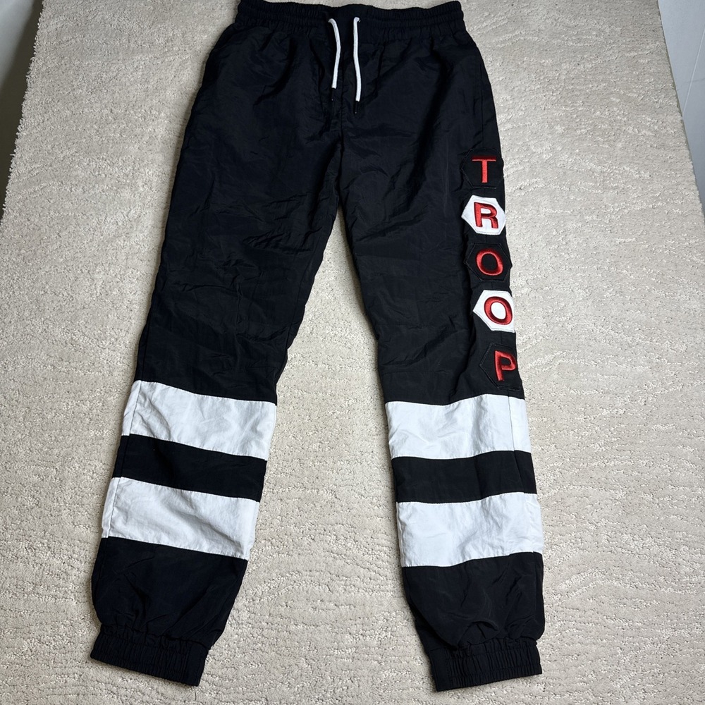 Vintage Troop Track Pants Black Mens Small‎ World Of Troop  Hip Hop 80s 90s